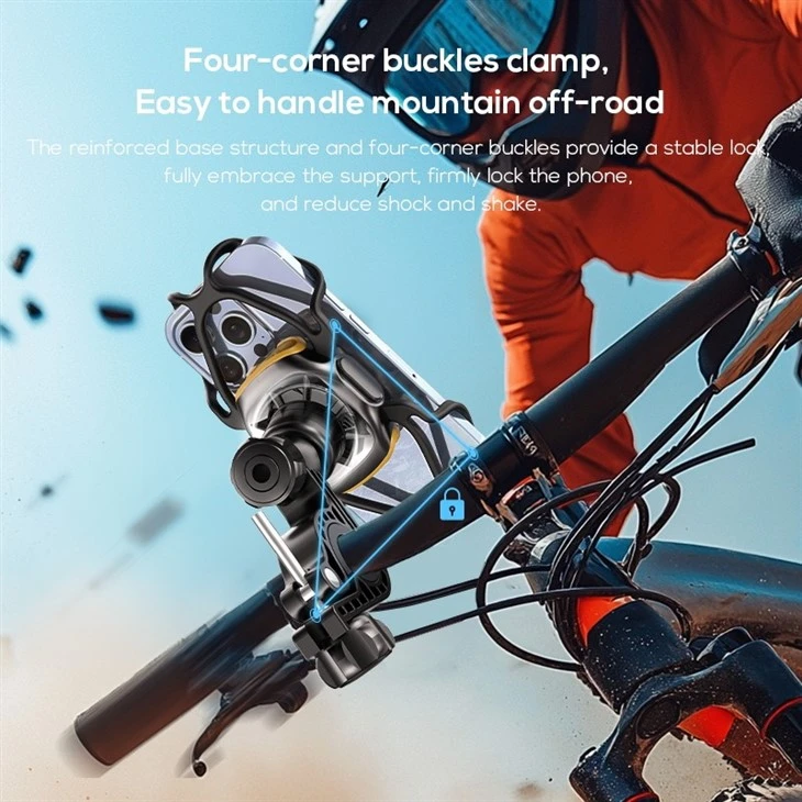 MEMO GW05 Mountain Bike Mobile Phone Holder Anti Shake Motorcycle Mobile Cell Phone Cooling Bracket Phone Holder factory